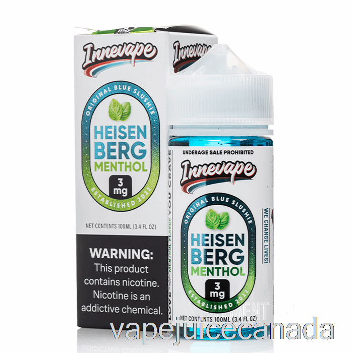 Vape Juice Heisenberg Menthol - Innevape E-Liquids - 100mL 0mg
